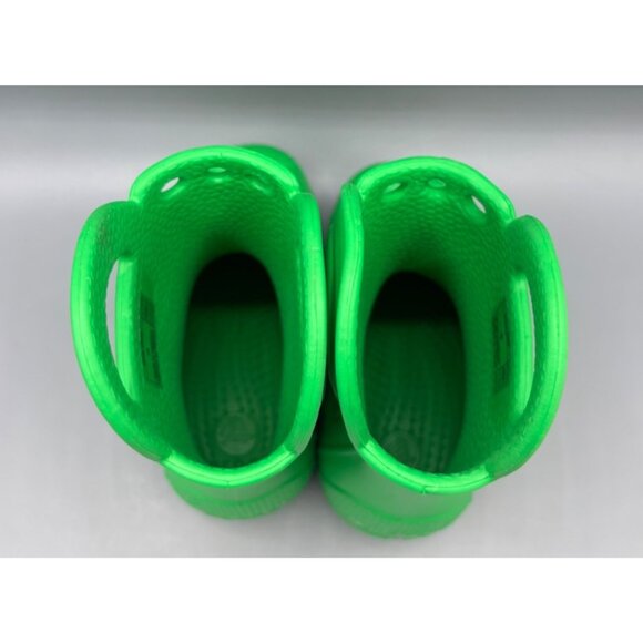 Crocs Kids Handle It Rain Boots Green C6 Waterproof - Picture 4 of 8